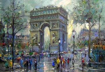 Paris Painting - st059B impressionism Parisian scenes